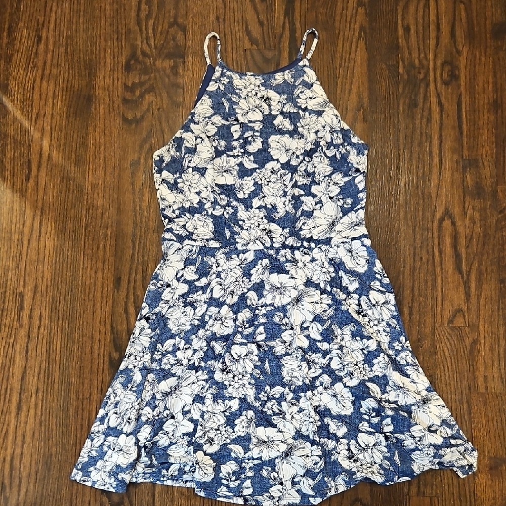 Women's Fortune And Ivy‎ Floral Blue and White Dress